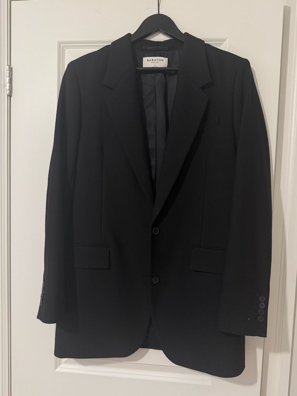 Babaton Atelier Black Women's Single-Breasted Tailored Blazer